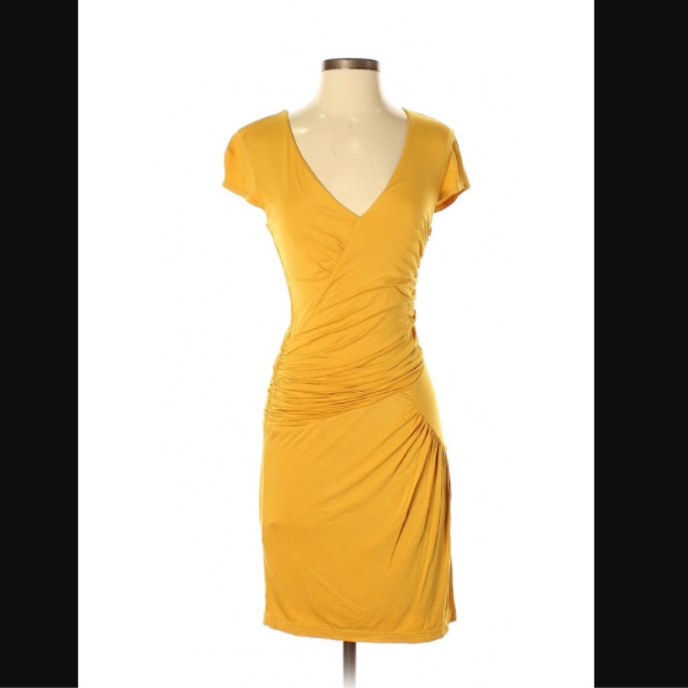 BCBGMAXAZRIA Ruched Jersey Dress